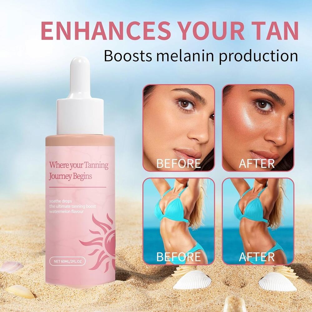 Sunless Tanning Drops Natural Self Tanning Drops Sun-Kissed Glow Liquid 60ml - Picture 13 of 15